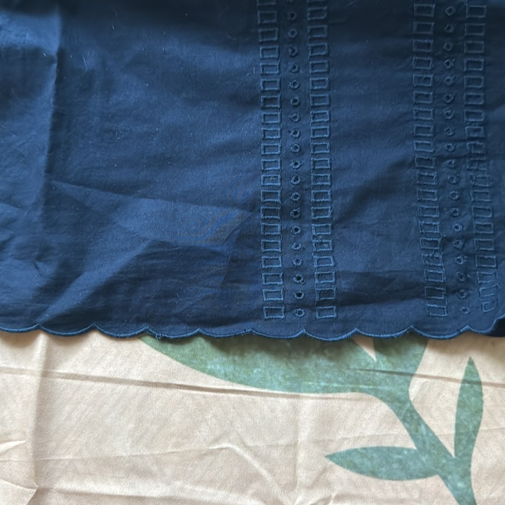 Brooks Brothers Navy Blue Embroidered Long Sleeve Top - Picture 7 of 14